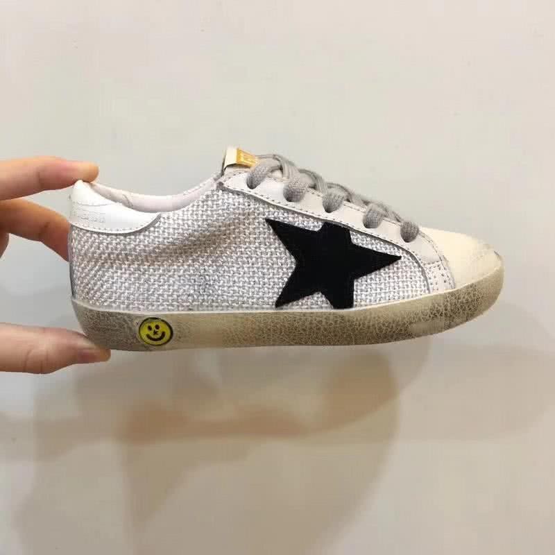 Golden Goose∕GGDB Kids Superstar Sneaker Antique style Grey and Black star 1