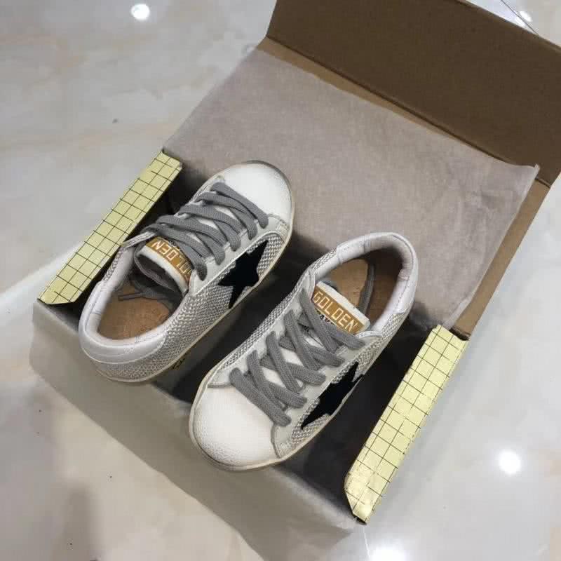 Golden Goose∕GGDB Kids Superstar Sneaker Antique style Grey and Black star 3
