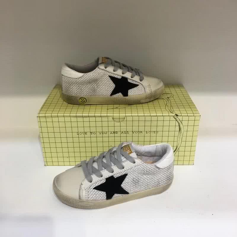 Golden Goose∕GGDB Kids Superstar Sneaker Antique style Grey and Black star 8