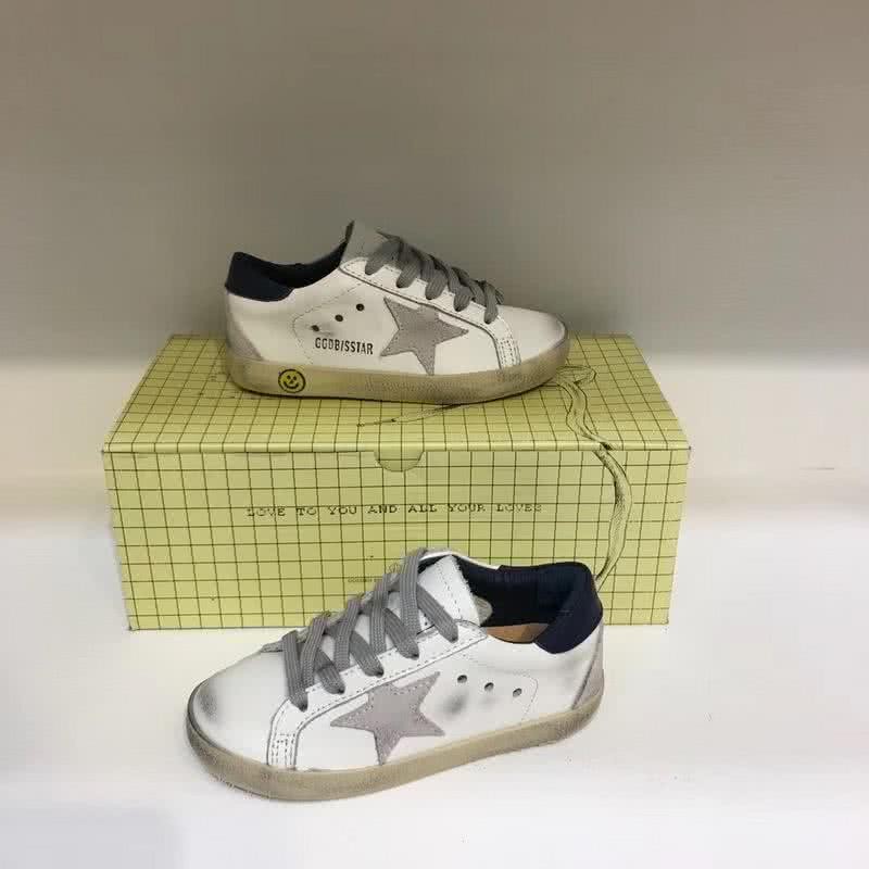 Golden Goose∕GGDB Kids Superstar Sneaker Antique style White and Grey star 8