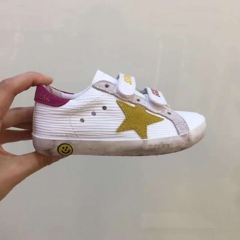 Golden Goose∕GGDB Kids Superstar Sneaker Antique style White and Yellow star 1