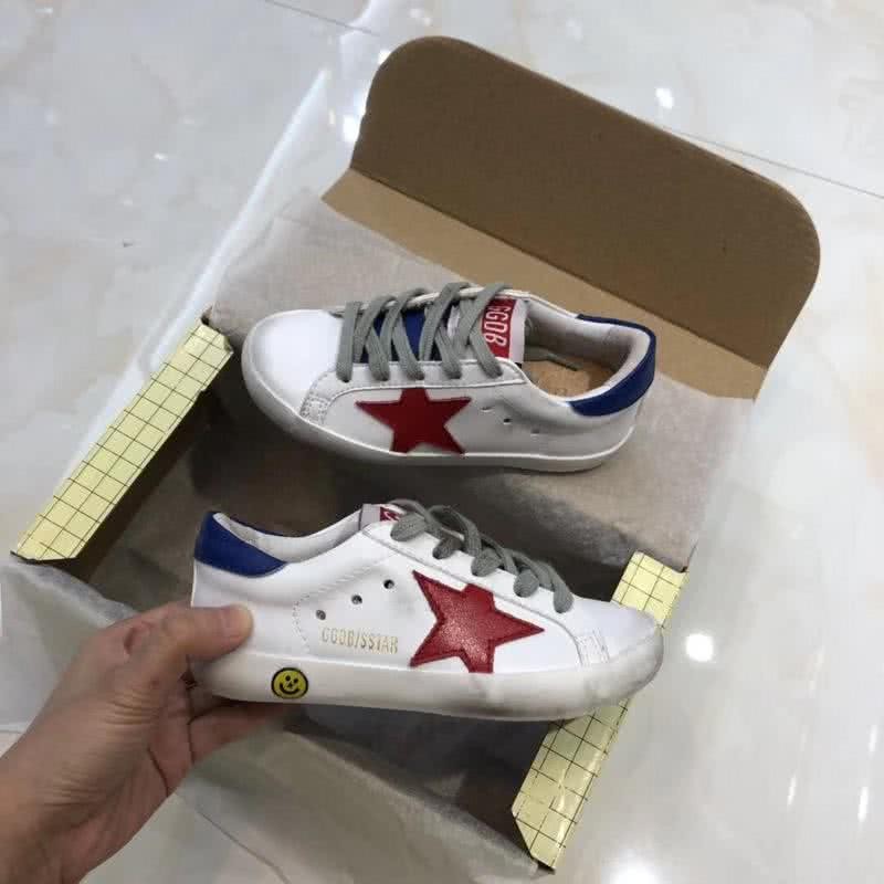 Golden Goose∕GGDB Kids Superstar Sneaker Antique style White and Red star 5