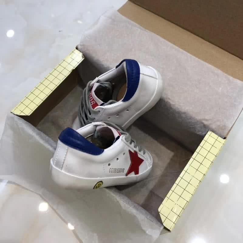 Golden Goose∕GGDB Kids Superstar Sneaker Antique style White and Red star 6
