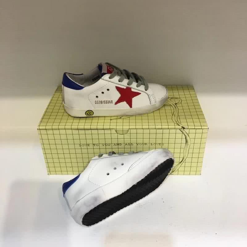 Golden Goose∕GGDB Kids Superstar Sneaker Antique style White and Red star 9