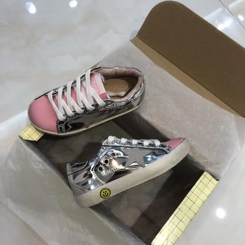 Golden Goose∕GGDB Kids Superstar Sneaker Antique style Silver/Pink/Gold 5