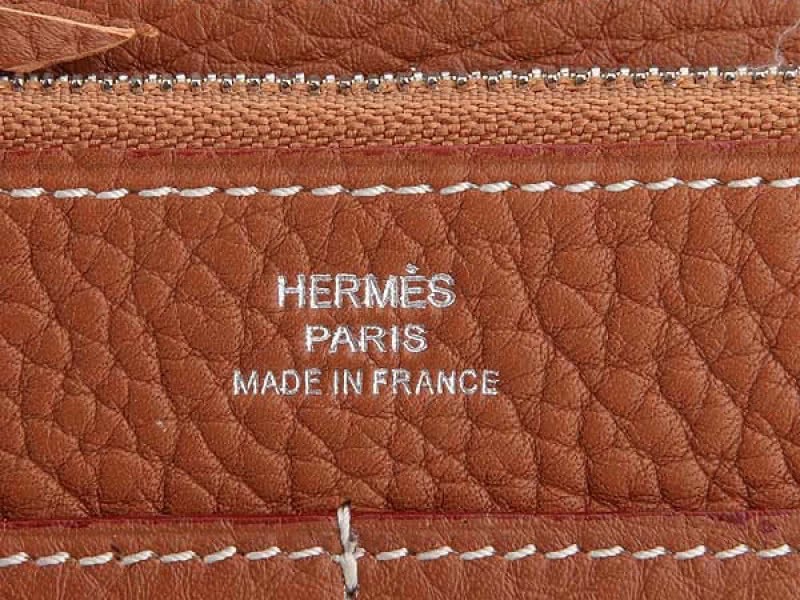 Hermes Dogon Togo Original Leather Combined Wallet Brown 6
