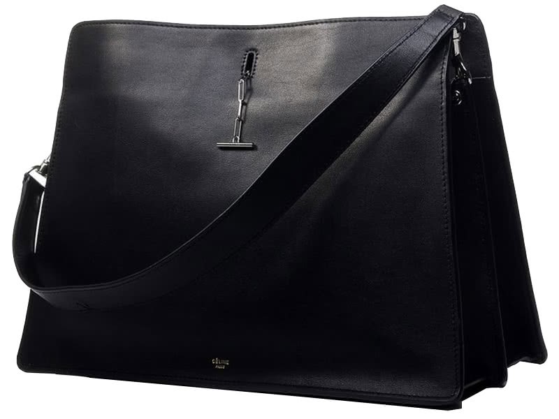 Celine Calf Leather Shoulder Bag Black 2