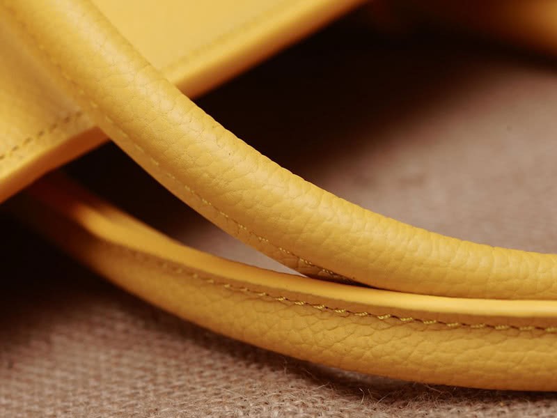 Celine Tie Nano Top Handle Bag Leather Yellow 10