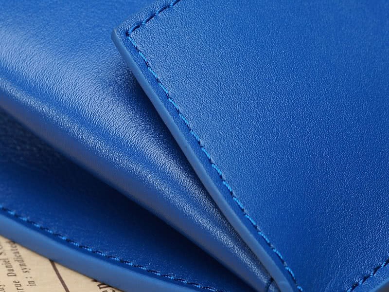 Celine Tie Nano Top Handle Bag Leather Blue 14
