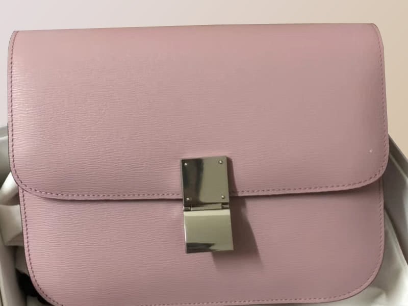 Celine Medium Classic Bag In Box Calfskin Pink 1