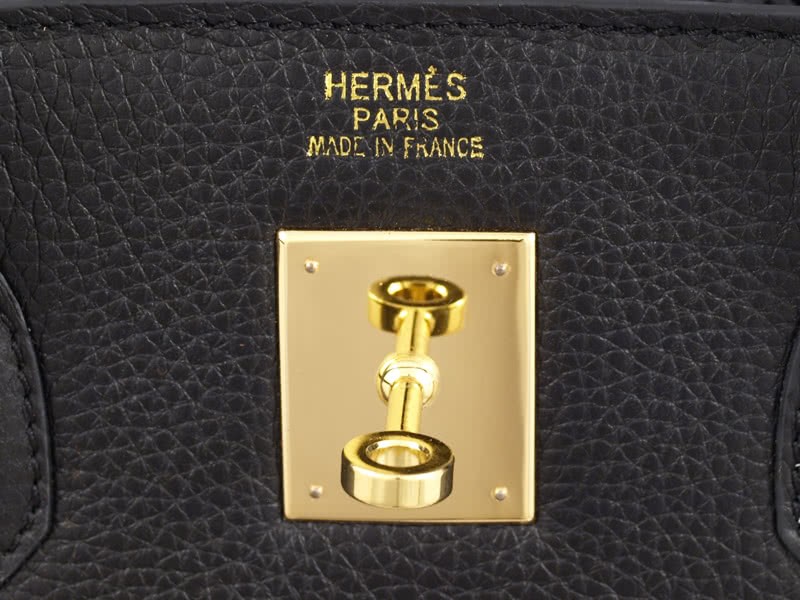 Hermes Birkin 35cm Clemence Black With Golden Hardware 9