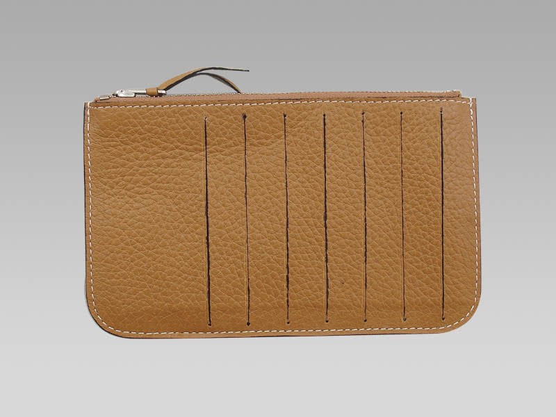 Hermes Dogon Togo Leather Wallet Purse Tan 8