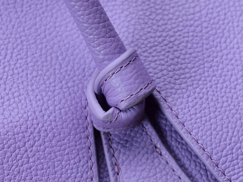 Celine Tie Nano Top Handle Bag Leather Purple 12