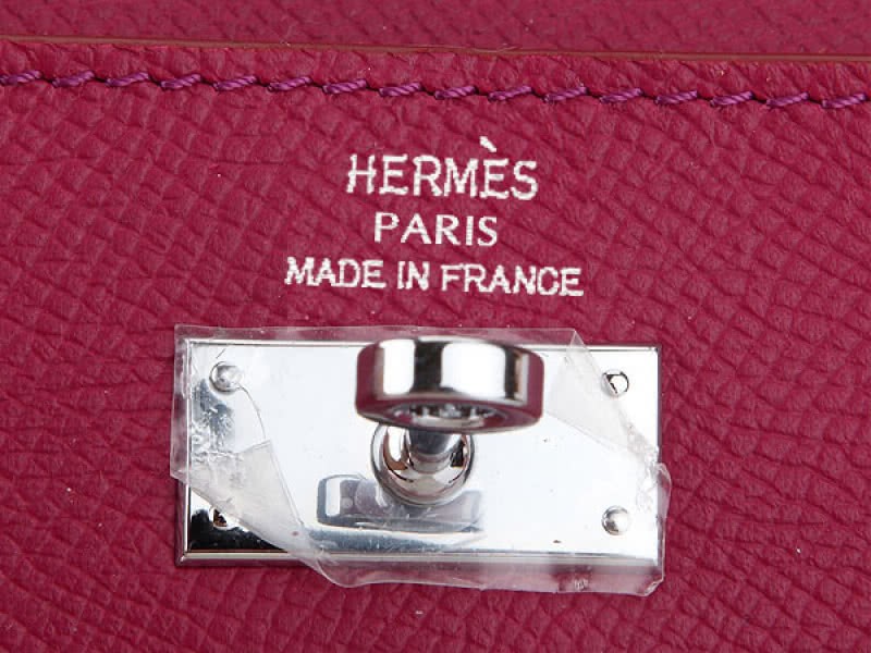Hermes Epsom Original Calfskin Kelly Long Wallet Burgundy 5