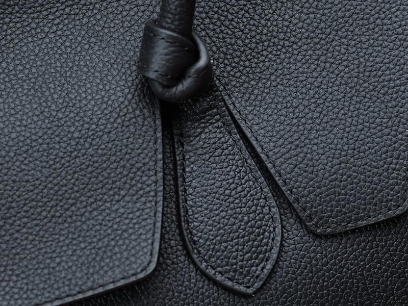 Celine Tie Nano Top Handle Bag Leather Black 12