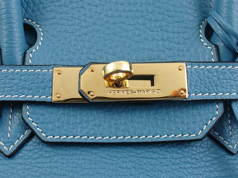 Hermes Birkin 35 Togo Leather Blue 9