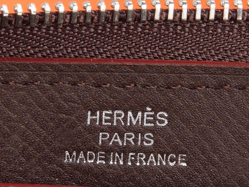 Hermes Zipper Wallet Original Epsom Calfskin Choco 5