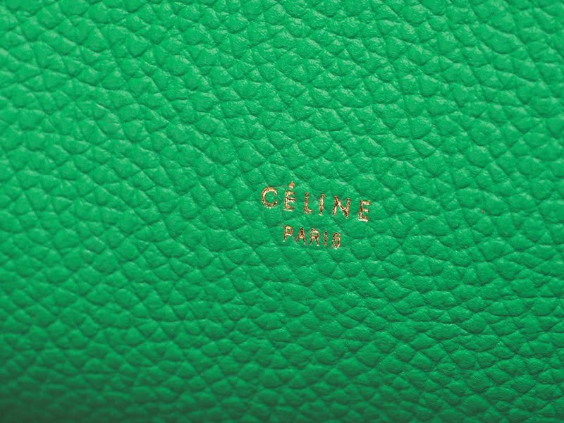 Celine Tie Nano Top Handle Bag Leather Green 15