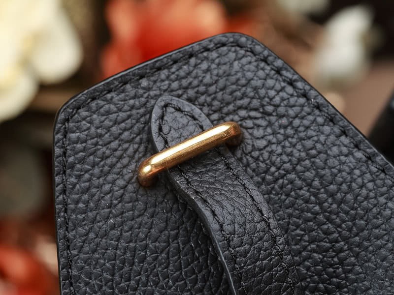 Celine Tie Nano Top Handle Bag Leather Black 18