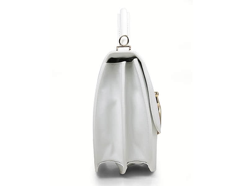 Hermes Stirrup Shoulder Bag White 3