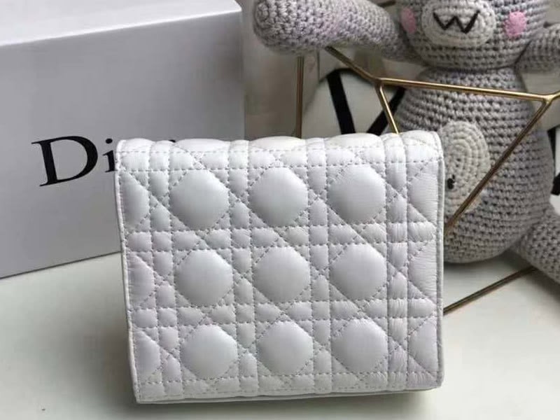 Dior Dioraddict Mini Lambskin Bag White 2