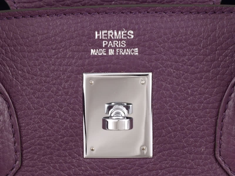 Hermes Birkin 30cm Togo Clemence Raisin 10