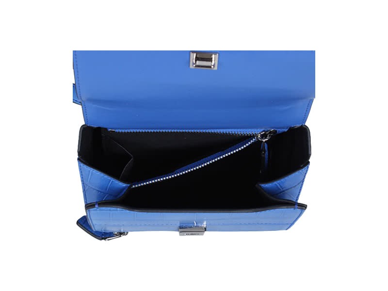 Givenchy Mini Pandora Box Bag Croc Leather Blue 5