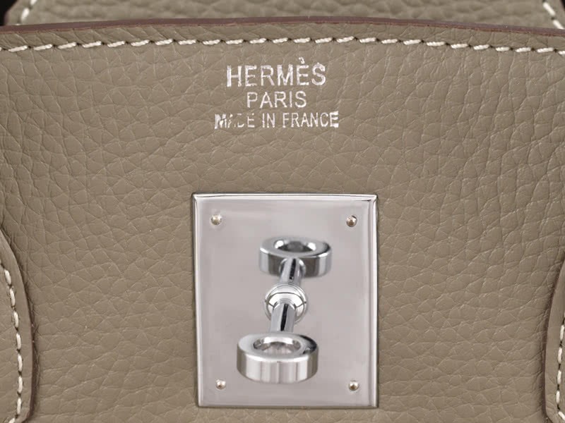 Hermes Birkin 35cm Togo Clemence Gris Clair 9