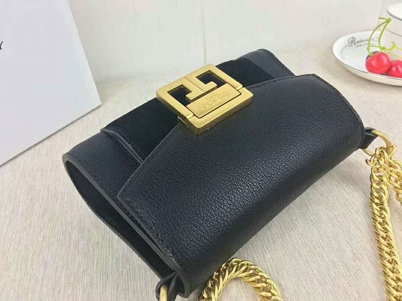 Givenchy Small gv3 Bag In Grained Leather And Suede Black 2