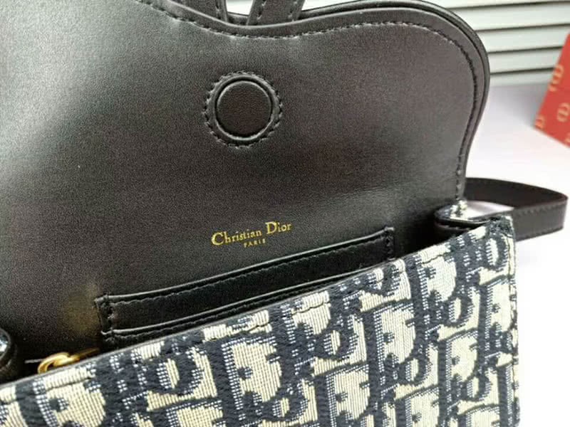 Dior Oblique Saddle Clutch Black d5616 8