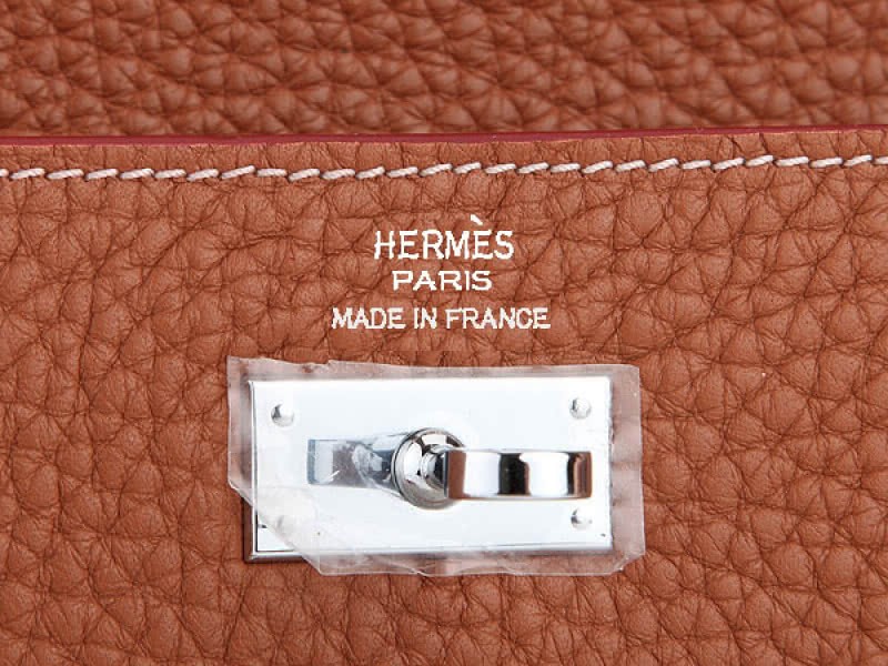 Hermes Dogon Togo Original Leather Kelly Long Wallet Camel 4