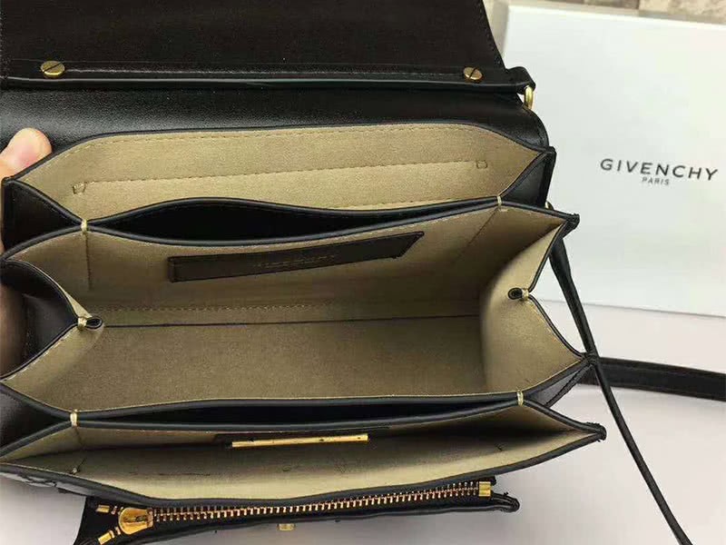 Givenchy gv3 Calfskin Quilted Leather Flap Bag Black 8