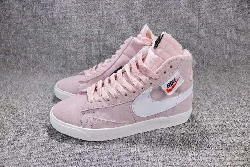 Nike WMNS Blazer Mid Sneakers Zipper Pink White Women 1