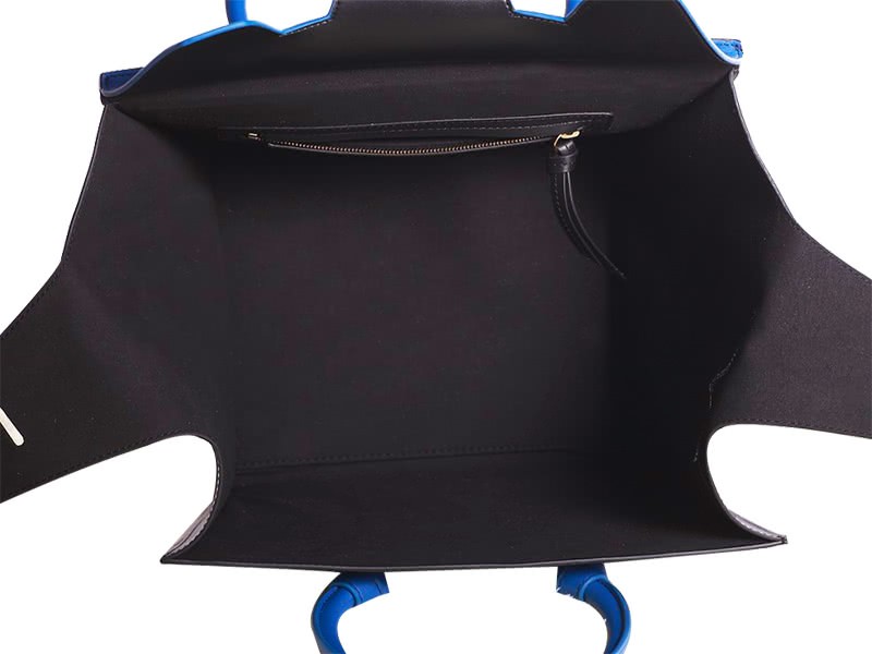 Celine Tie Bag Original Leather Black With Blue 12
