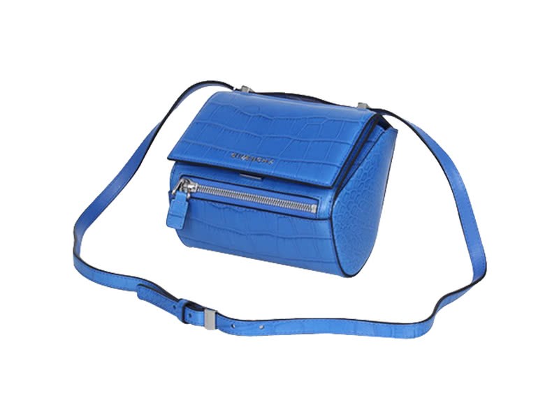 Givenchy Mini Pandora Box Bag Croc Leather Blue 1