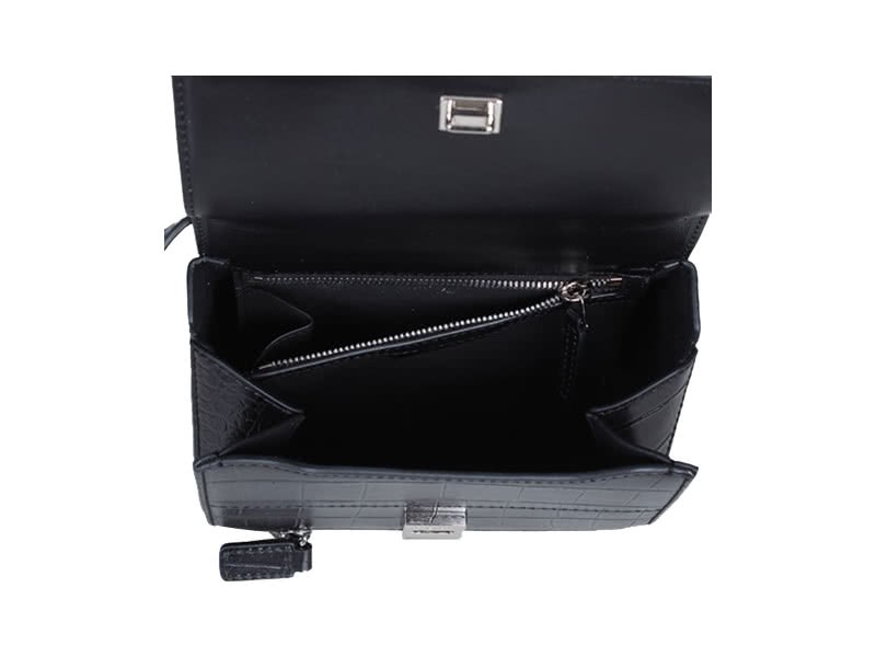 Givenchy Mini Pandora Box Bag Croc Leather Black 5