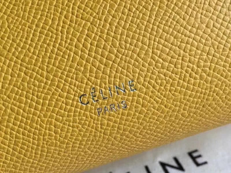 Celine Micro Belt Bag In Grained Calfskin Yellow 6