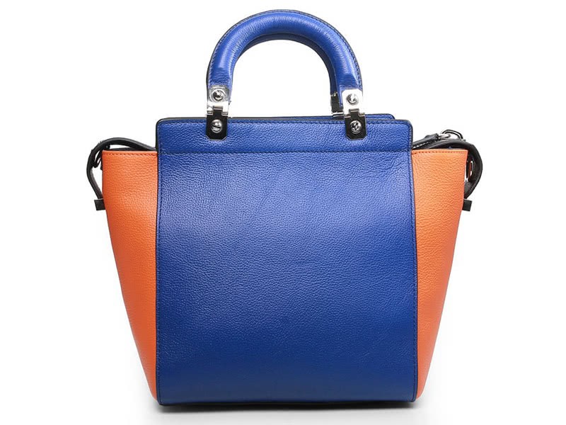 Givenchy Leather Hdg Convertible Tote Blue Orange 4