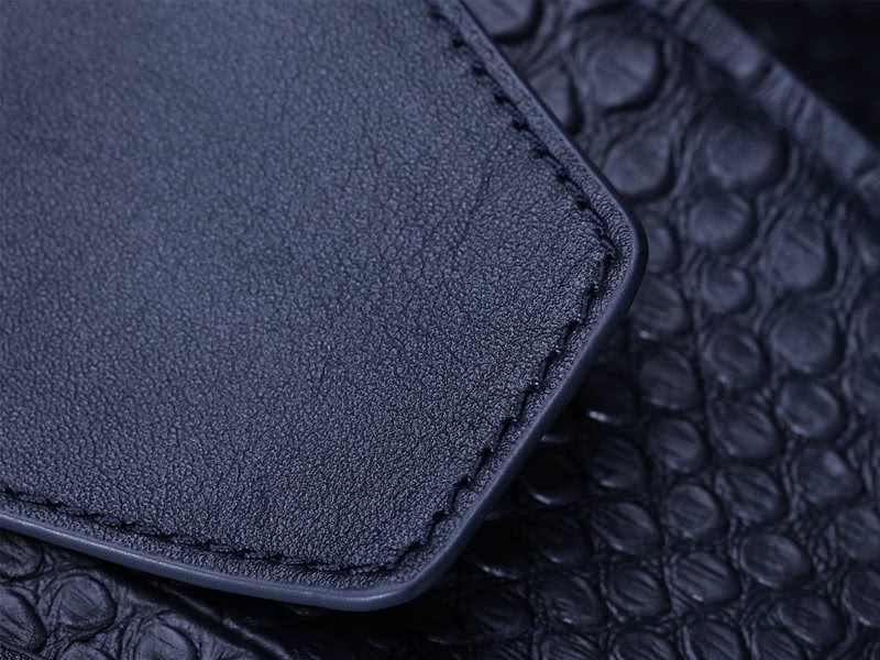 Celine Tie Nano Top Handle Bag Leather Blue Python 13