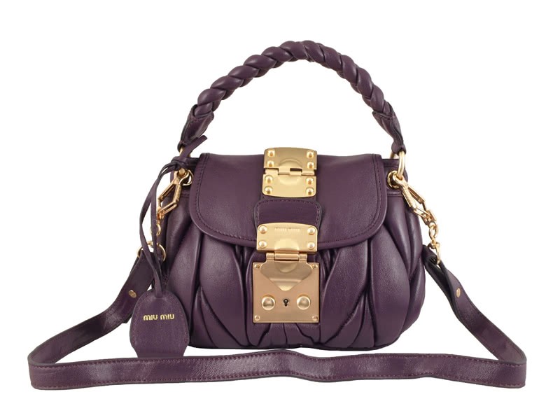 Miu Miu Small Coffer Bag Purple 1