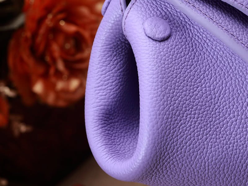 Celine Tie Nano Top Handle Bag Leather Purple 13