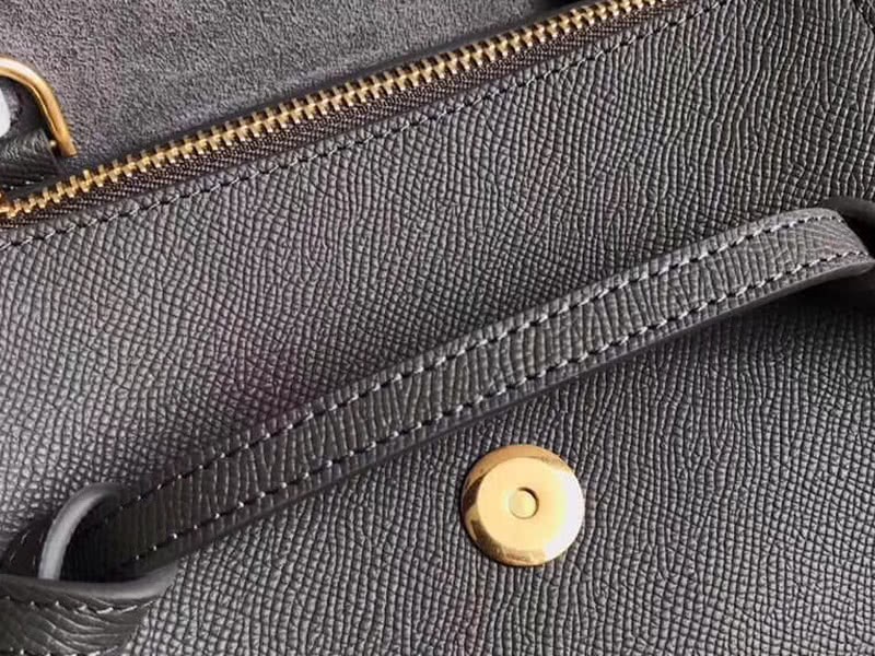 Celine Micro Belt Bag In Grained Calfskin Grey 5