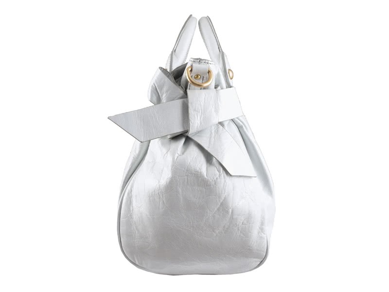 Miu Miu Nappa Leather Large Boston Bag White 3