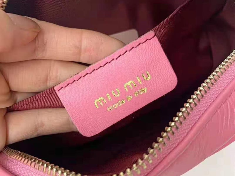 Miu Miu Calfskin Leather Belt Bag Hot Pink 8