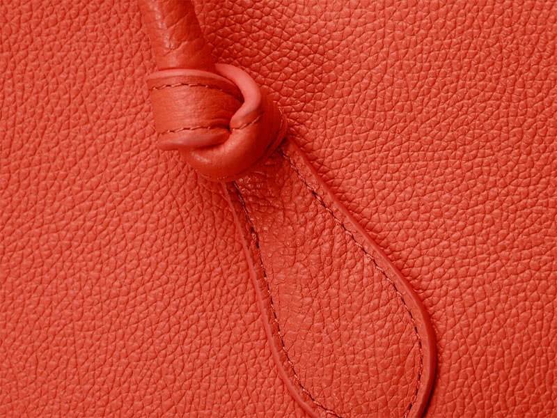 Celine Tie Nano Top Handle Bag Leather Orange 13