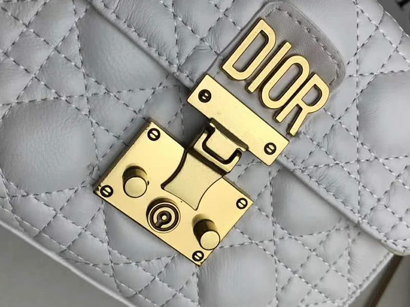Dior Dioraddict Mini Lambskin Bag White 5