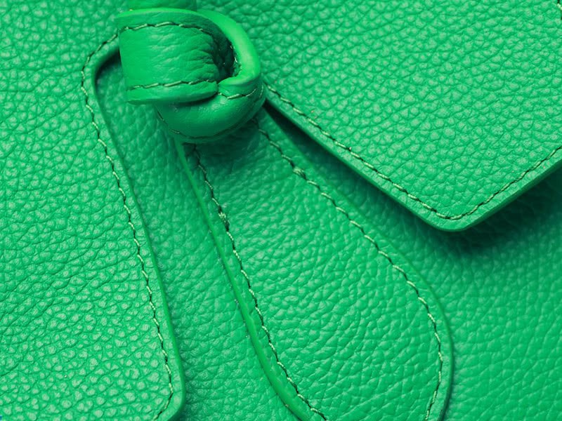 Celine Tie Nano Top Handle Bag Leather Green 10