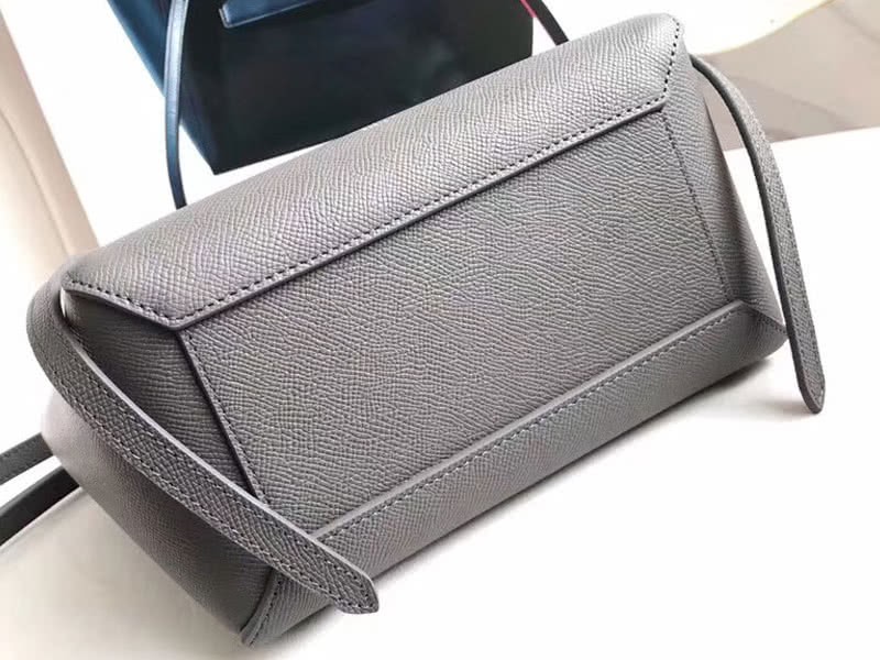 Celine Micro Belt Bag In Grained Calfskin Grey 6