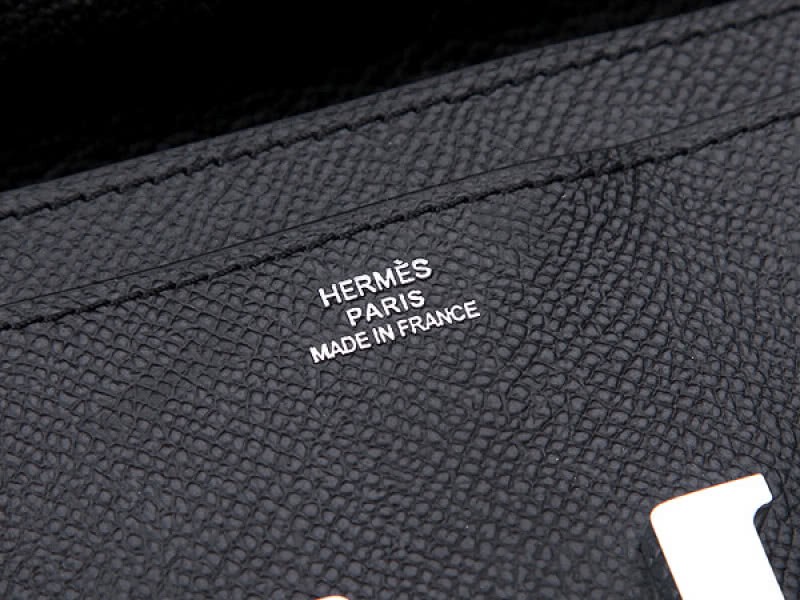 Hermes Epsom Original Calfskin Constance Long Wallet Black 3
