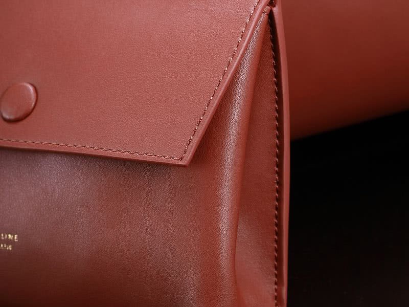 Celine Tie Nano Top Handle Bag Leather Brown 14
